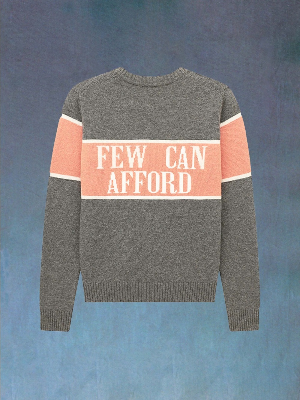 Princess Diana Relaxed Crewneck Sweater in Grey and Dusty Pink - 'I'M A LUXURY' - Picture 4 of 13